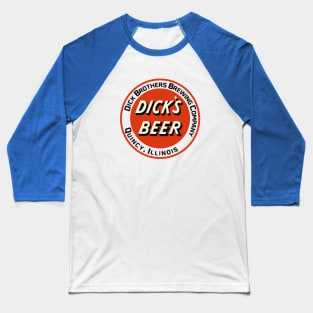 Retro Beer - Dick's Beer Dick Brothers Brewing Co. Baseball T-Shirt